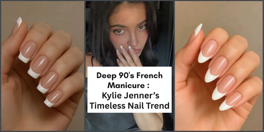 Deep 90’s French Manicure: Kylie Jenner’s Timeless Nail Trend