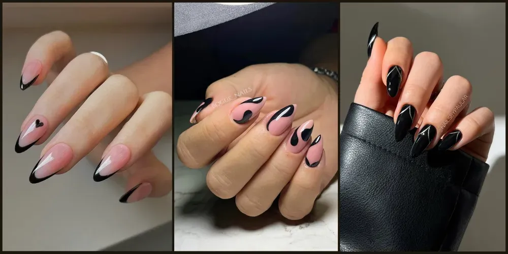 The Dark Side of Glamour 13 Black Nail Designs That Are Anything But Basic