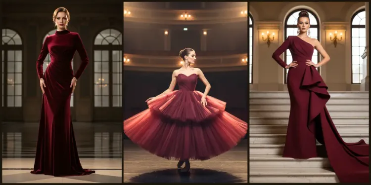 Dazzle in Deep Red: 40 Burgundy Dresses That Define Party, Prom & Power Dressing