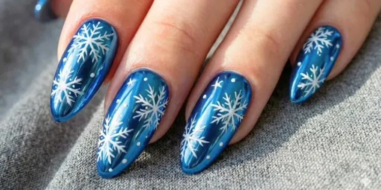 30 Stunning Blue Christmas Nail Ideas for 2025 — Icy, Elegant & Cozy Winter Manicures