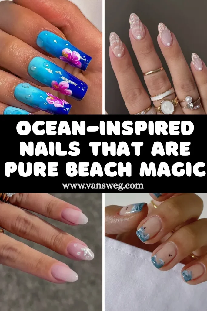 2025 Coastal Nail Designs That Capture Summer Vibes 2 Ocean nails