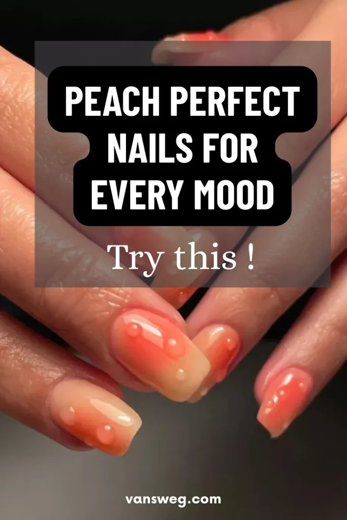 13 Peach Nail Designs That Radiate Warmth & Style 16 peach nail designs